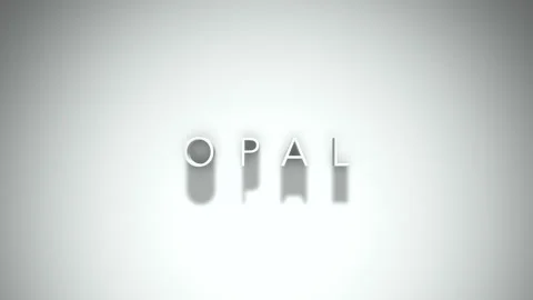 Opal 3D title animation with shadows on a white background Stock Footage 297662204