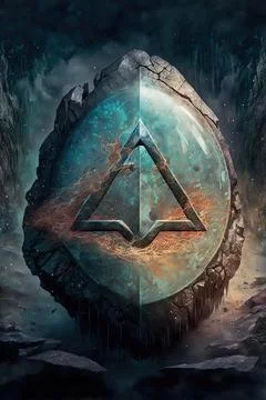 Opal of the ild rune Stock Illustration