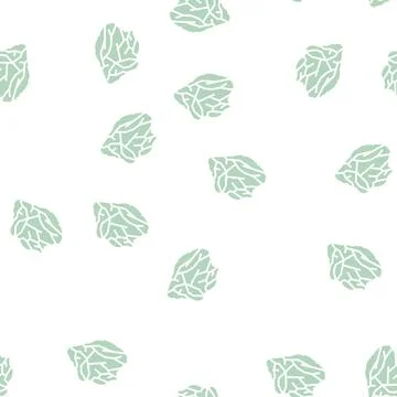 Opal stone rock glyph seamless pattern Stock Illustration