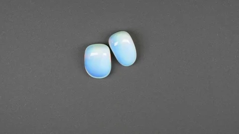 Opalite gemstone isolated on black  background. Macro shot Stock Footage 123304919