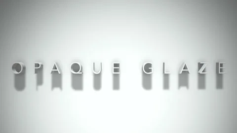 Opaque glaze 3D title animation white text on a white background Stock Footage 299758248