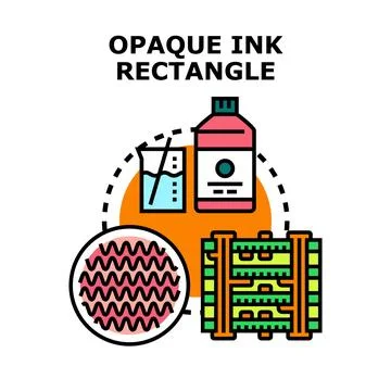 Opaque ink rectangle concept icon vector Stock Illustration