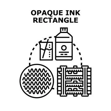 Opaque ink rectangle concept icon vector Stock Illustration