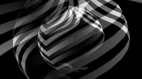 OpArt Heart Spin Stock Footage 34298835