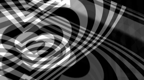 OpArt Hearts Turning Stockbeeldmateriaal 34299158