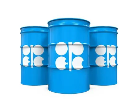 OPEC Flag Oil Barrel Stock Illustration