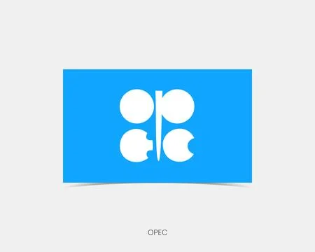 OPEC Rectangle flag icon with shadow. Stock Illustration