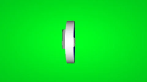 Open 24 hours 3d button on green screen Stock Footage 330266225