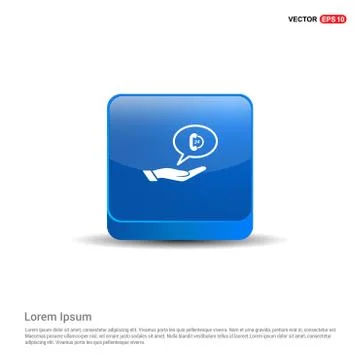 Open 24 hours icon  - 3d Blue Button Illustrazione stock