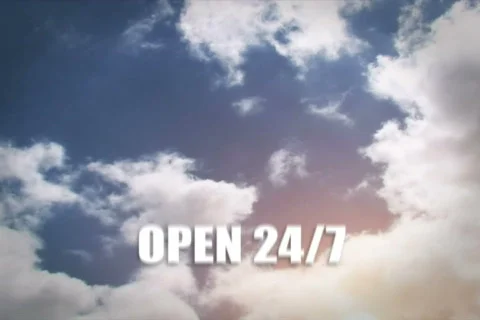 Open 24/7 sign Stock-Footage 646380