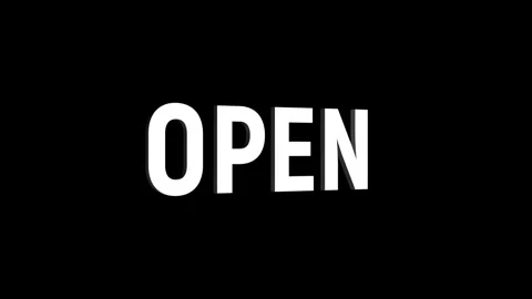 Open 3d text animation with horizontally word rotating effect. seamless loo.. Stock Footage 313775411