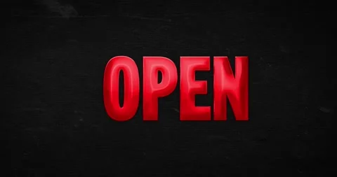 Open. 4K Text animation Stock Footage 137485460