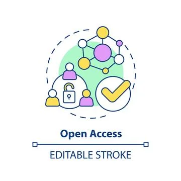 Open access concept icon Stock Illustration