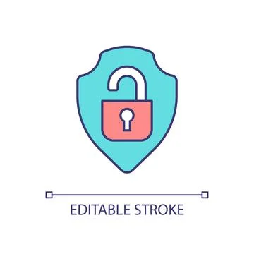 Open access to data RGB color icon Stock Illustration