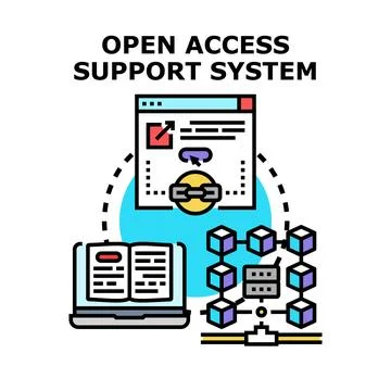 Open access support system for digital information sharing 库存插图