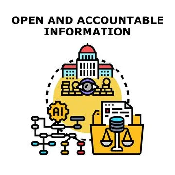 Open accountable information concept vector illustration Stock Illustration