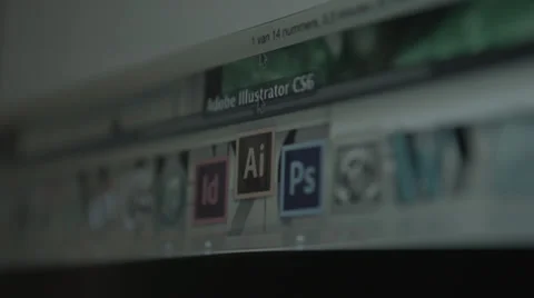 Open Adobe Illustrator screen Video stock 39093287