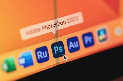 Open Adobe photoshop software Stock Photos