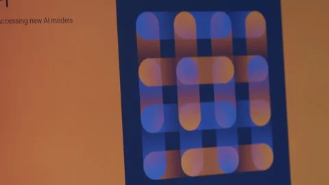 Open AI API program on computer screen. Stock Footage 254550771