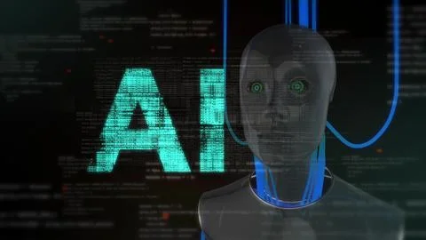Open ai chat gpt bot and artificial intelligence technology. Artificial 库存插图