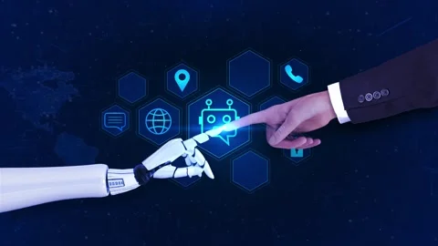 Open ai chat gpt technology bot AI artificial intelligence and data mining Stock Footage 311675203