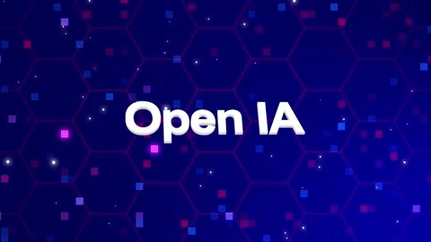 Open AI text animation with background Stock-Footage 260209754
