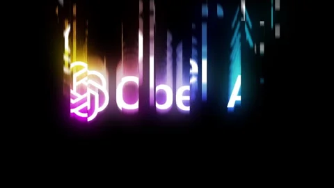 Open AI text animation.OpenAI is an artificial intelligence research laboratory. Stock Footage 240955478