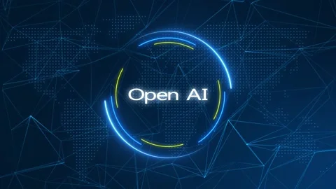 Open AI Text Effect Technology Background Stock Footage 262598827