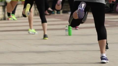 Open Air Aerobics Stock Footage 51016977