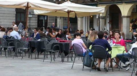 Open air cafe Stock Footage 61564841