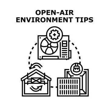 Open air environment tips for air purification management Ilustración de archivo