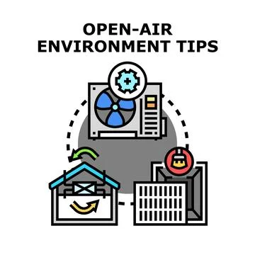 Open air environment tips for air purification management Ilustración de archivo