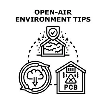 Open air environment tips for eco friendly living Stock Illustration