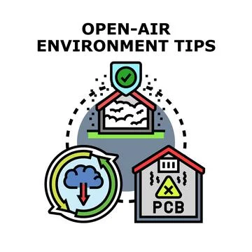 Open air environment tips for eco friendly living Stock Illustration