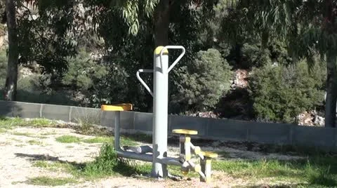 Open air exercise machine Stock Footage 20983476