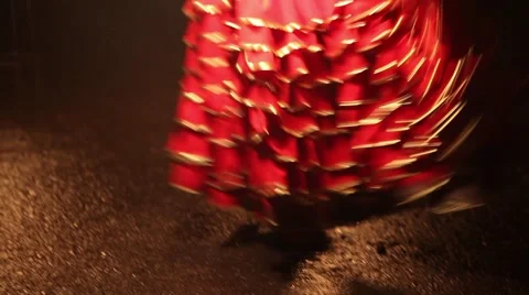 Open air Fire Show at night Stock Footage 47634283