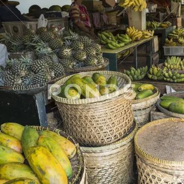 Open Air Fruit Market In The Village