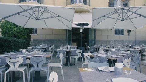 Open-air restaurant Stock Footage 86170091