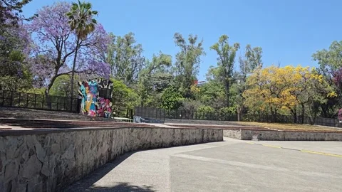 Open-Air Theater Surrounded by Trees Stock Footage 283595160