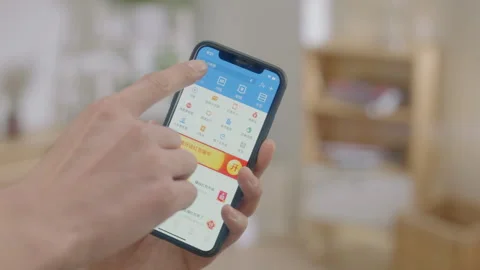 Open Alipay and click to scan Stock Footage 240737774