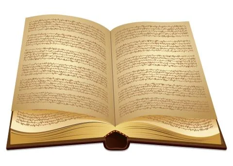 Open ancient Book Stockillustratie