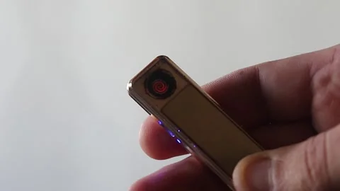 Open and close electronic usb lighter Stock Footage 164525959