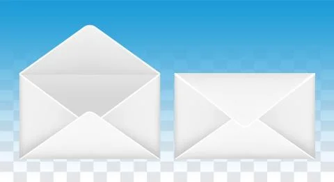 Open and close mail envelope icon vector Stock Illustration