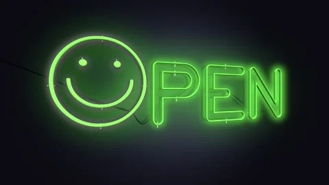 Open And Close Neon Vídeos de archivo 143292456