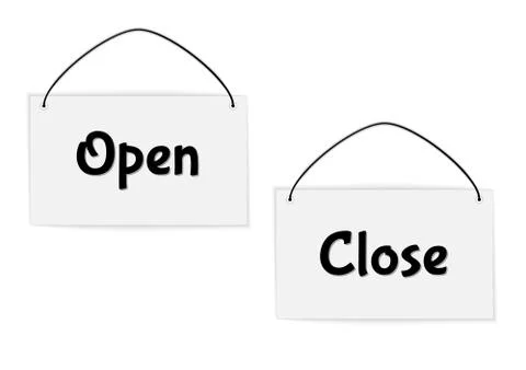Open and close signs Stock Illustration