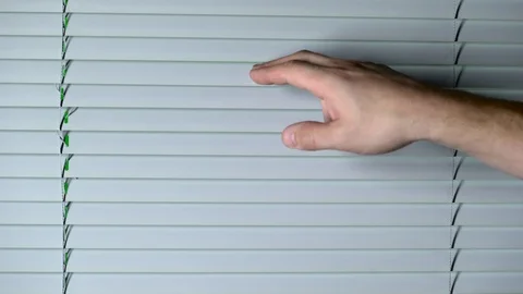 Open and close window jalousie. Green screen Stock Footage 97734988