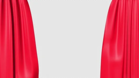 Open and Closed Red Curtains 스톡 동영상 249932370