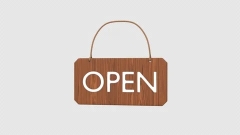 Open and Closed Sign Rotating on a Trans... | Stock Video | Pond5