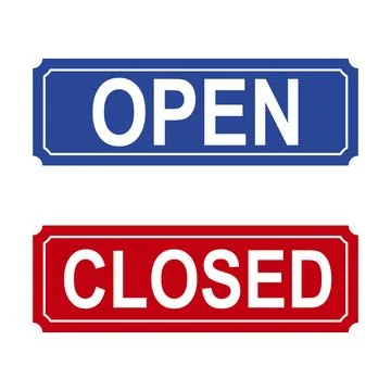 Open and Closed Sign Vector Illustration Stock Illustration