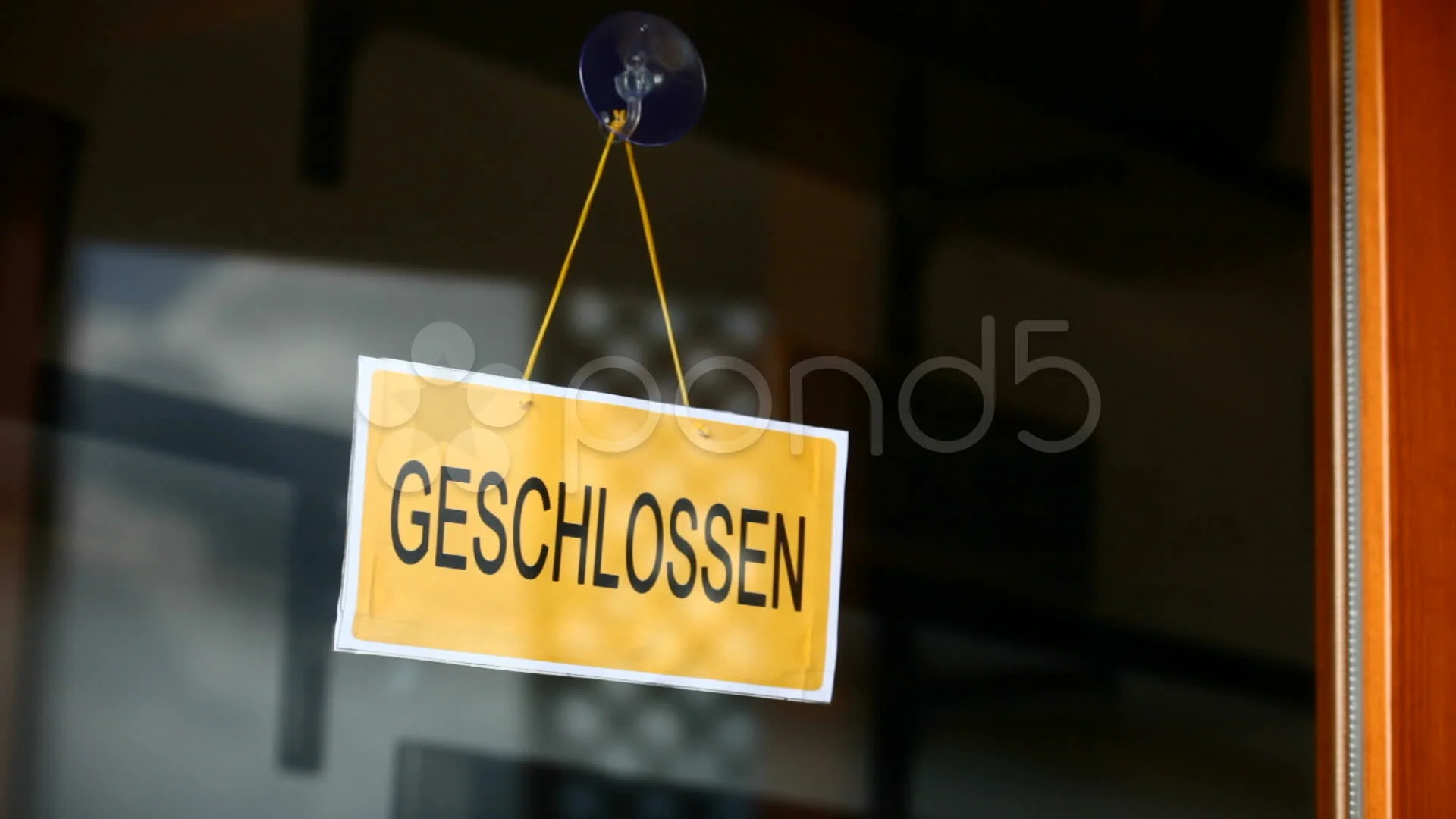 Open and closed signs german